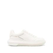 Emporio Armani Vita Låga Lädersneakers White, Herr