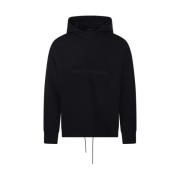 Emporio Armani Svart huvtröja sweatshirt Black, Herr