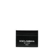 Dolce & Gabbana Läder Logotyp Korthållare Black, Herr