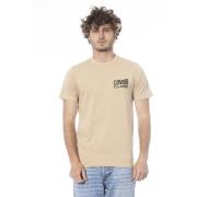 Cavalli Class Kortärmad T-shirt med logotryck Beige, Herr