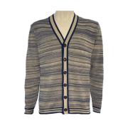 Daniele Fiesoli Stilren Cardigan Tillverkad i Italien Blue, Herr