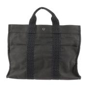 Hermès Vintage Pre-owned Canvas handvskor Black, Dam