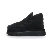 Mou Svart Mocka High-Top Ankelboots Black, Dam