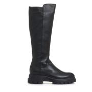 AGL Svarta Läder Ankelboots Black, Dam