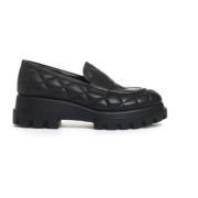 AGL Svarta quiltade loafers Black, Dam