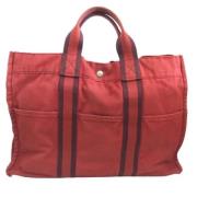 Hermès Vintage Pre-owned Canvas handvskor Red, Dam