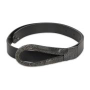 Orciani Svart Läderbälte Dam Accessoarer Black, Dam