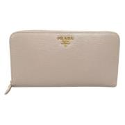 Prada Vintage Pre-owned Laeder plnbcker Beige, Dam