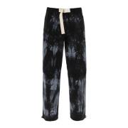 Darkpark Tie-Dye Bomull Twill Byxor Gray, Herr