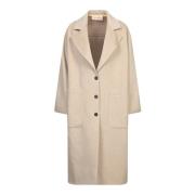 Blanca Vita Elegant Beige Coat Aw24 Beige, Dam