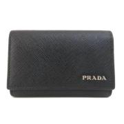 Prada Vintage Pre-owned Laeder nyckelhllare Black, Unisex