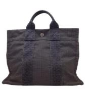 Hermès Vintage Pre-owned Canvas handvskor Gray, Dam