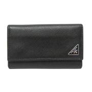 Prada Vintage Pre-owned Laeder nyckelhllare Black, Unisex