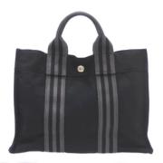 Hermès Vintage Pre-owned Canvas totevskor Black, Dam