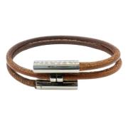 Hermès Vintage Pre-owned Laeder armband Brown, Dam