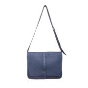 Hermès Vintage Pre-owned Laeder crossbodyvskor Blue, Herr