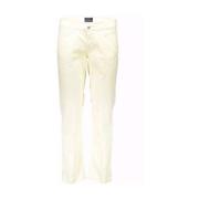 Gant Vit Bomull Jeans Byxor White, Dam