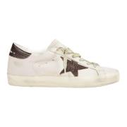 Golden Goose Ödla Tryckt Stjärna Häl Sneakers White, Dam