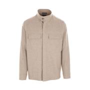 Ermenegildo Zegna Beige Cashmere Skjortjacka Beige, Herr