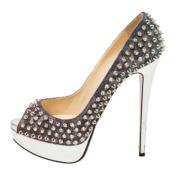 Christian Louboutin Pre-owned Pre-owned Tyg klackskor Gray, Dam