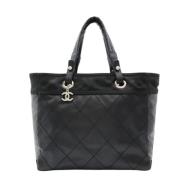 Chanel Vintage Pre-owned Canvas chanel-vskor Black, Dam