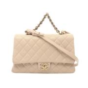 Chanel Vintage Pre-owned Laeder chanel-vskor Beige, Dam