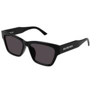 Balenciaga HD Flat Koncept Fyrkantig Ram Black, Unisex