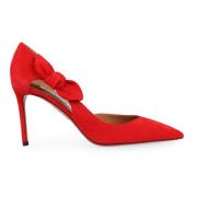 Aquazzura Slips Mocka Pumps med Utskärningsdetalj Red, Dam