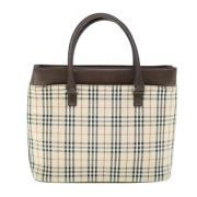 Burberry Vintage Pre-owned Canvas handvskor Beige, Dam