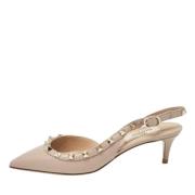 Valentino Vintage Pre-owned Laeder klackskor Beige, Dam