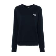 A.p.c. Blå Tröja med Logobroderi Blue, Dam