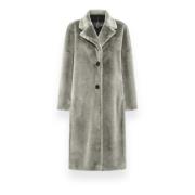 RRD Eco Fur Kimono Coat Gray, Dam