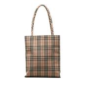 Burberry Vintage Pre-owned Canvas handvskor Beige, Dam