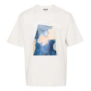 Msgm Lätta T-shirts och Polos White, Herr