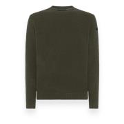 RRD Boucle Round Knit Sweater Green, Herr