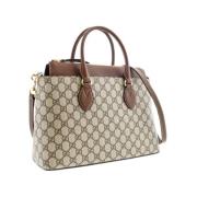 Gucci GG Supreme Moon Brun Tote Bag Brown, Dam