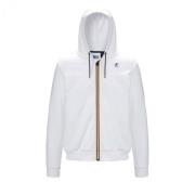 K-Way Vit Dragkedja Hoodie White, Herr