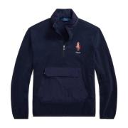 Ralph Lauren Fleece Hybrid Hoodie Navy-S Blue, Herr