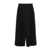 Alexander Wang Svarta Wide-Leg Bomullsbyxor Black, Dam