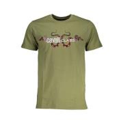 Cavalli Class Grön Bomull Logo Print T-shirt Green, Herr