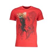 Cavalli Class Röd Bomull Logo Print T-shirt Red, Herr