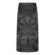 Etro Stilig Midi Kjol Black, Dam