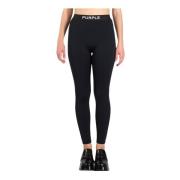 Purple Brand Logo Band Nylon Leggings Black, Dam