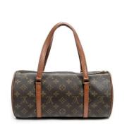 Louis Vuitton Vintage Pre-owned Belagd canvas handvskor Brown, Dam