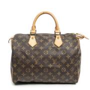 Louis Vuitton Vintage Pre-owned Belagd canvas handvskor Brown, Dam