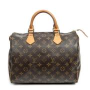 Louis Vuitton Vintage Pre-owned Belagd canvas handvskor Brown, Dam