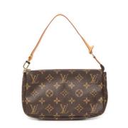 Louis Vuitton Vintage Pre-owned Belagd canvas kuvertvskor Brown, Dam