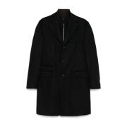 Corneliani Svart ullrock vattenavvisande vindtät Black, Herr