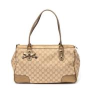 Gucci Vintage Pre-owned Canvas axelremsvskor Beige, Dam