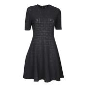 Givenchy Svart Utställd Klänning Elegant Stil Black, Dam